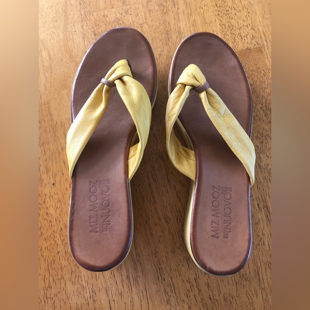 Miz Mooz. Yellow leather sandal. Almost new.  Size 41. Made in Turkey.